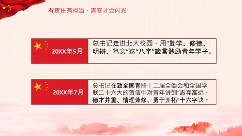 青年观团委共青团成立100周年讲话PPT模板