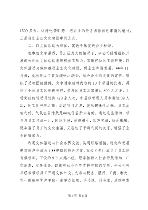 思想与电信文化结合汇报.docx