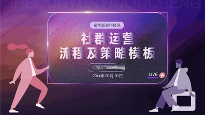 社群运营流程及策略PPT模板