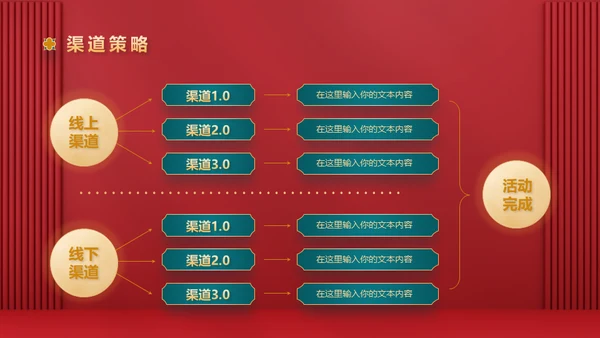 红色新禧新中式中国风中秋节活动营销策划通用PPT模板