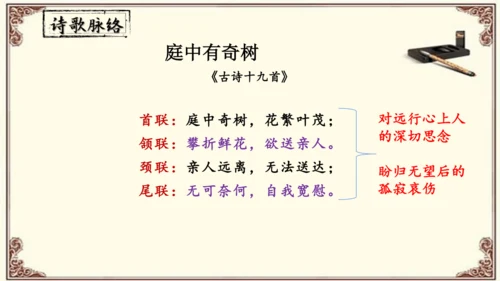 八年级上册语文第三单元《课外古诗词诵读》之《 庭中有奇树》课件