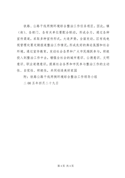 铁路公路干线两侧环境卫生综合整治实施方案 (6).docx