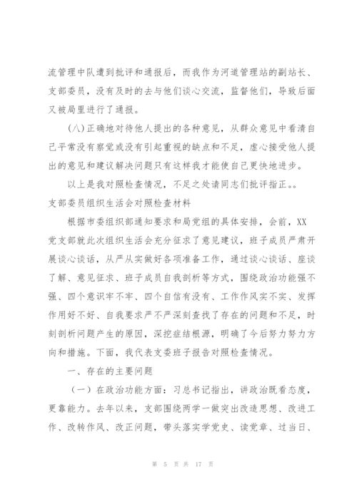 支部委员组织生活会对照检查材料.docx