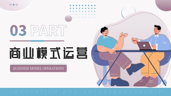 蓝紫色创意风创新创业大赛PPT模板