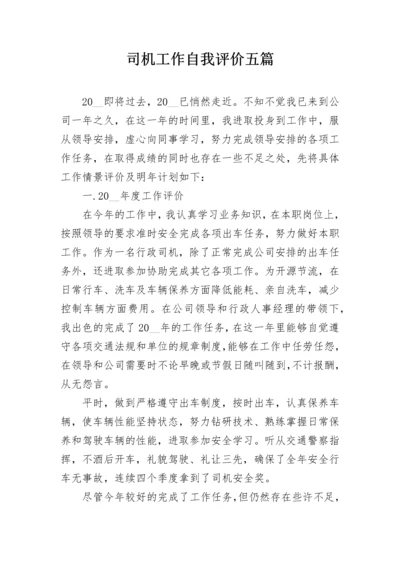 司机工作自我评价五篇.docx