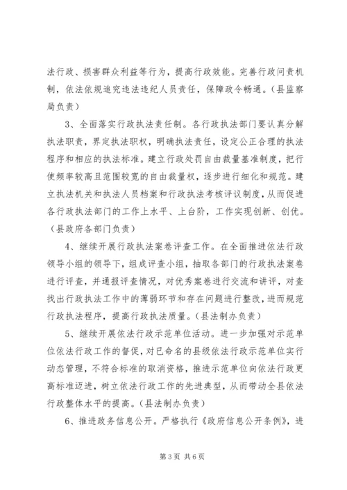 全县依法行政工作实施要点.docx