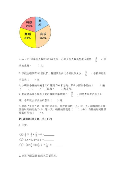 小学数学六年级上册期末试卷精品（夺分金卷）.docx