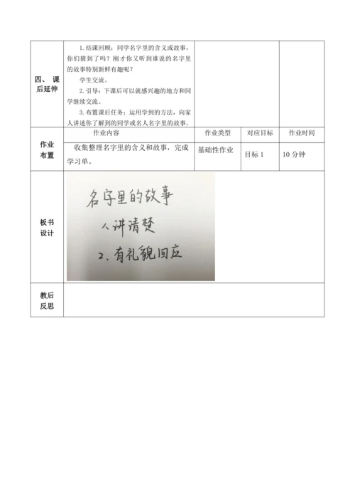 口语交际：名字里的故事