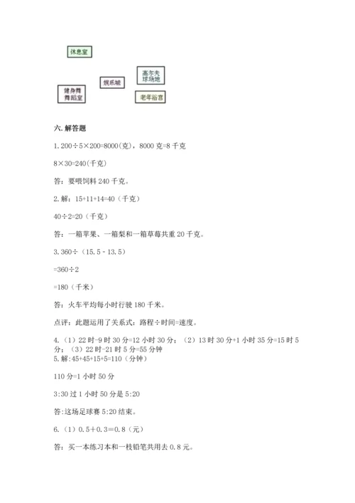 小学三年级下册数学期末测试卷附参考答案【模拟题】.docx