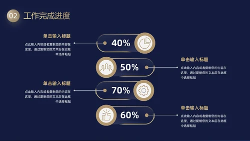 黑金毛玻璃风工作总结PPT模板