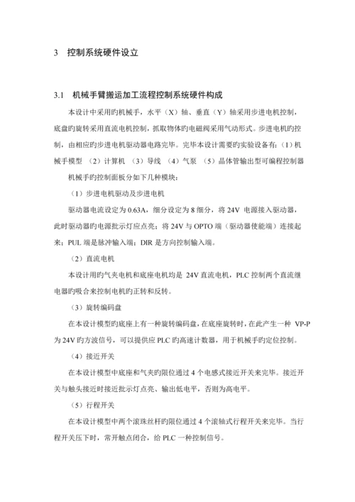 PLC机械手臂搬运加工标准流程控制.docx