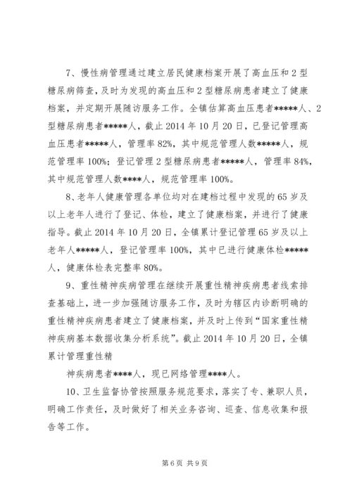 城关镇XX年度基本公共卫生服务项目工作进展报告.docx