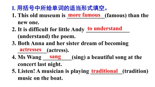 Module 5 Unit 1 I wanted to see the Beijing Opera.