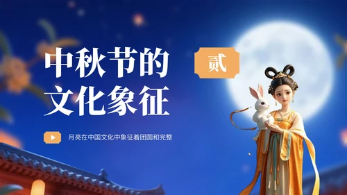 深蓝色中国风中秋节节日宣传PPT