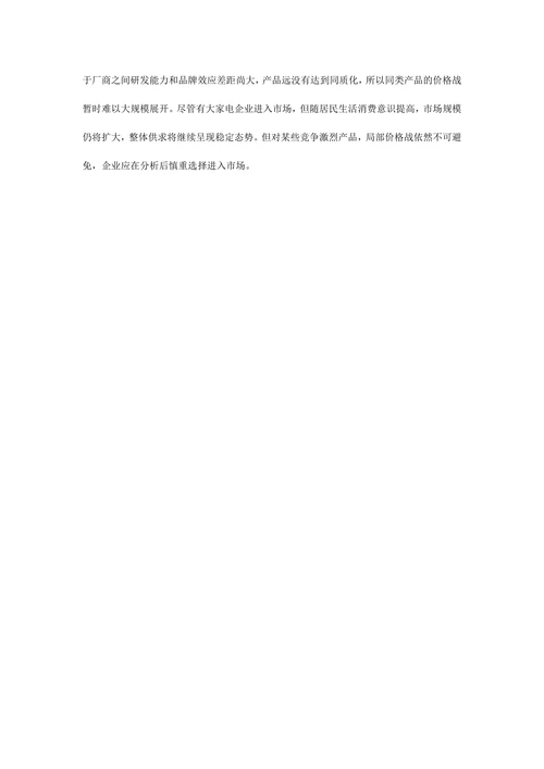 小家电市场分析报告