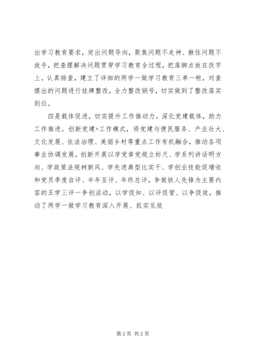 全镇推进“两学一做”学习教育常态化制度化情况汇报.docx