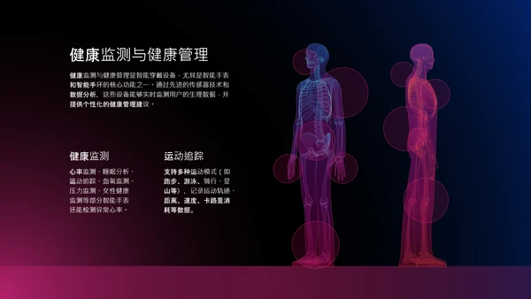 蓝紫渐变科技风人工智能穿戴设备介绍PPT模板​