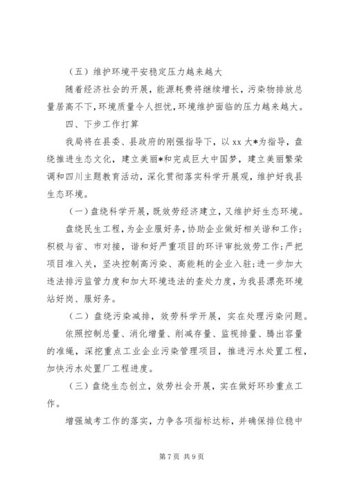 县环保工作情况报告.docx