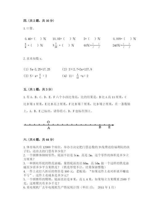 青岛版数学小升初模拟试卷含完整答案（考点梳理）.docx