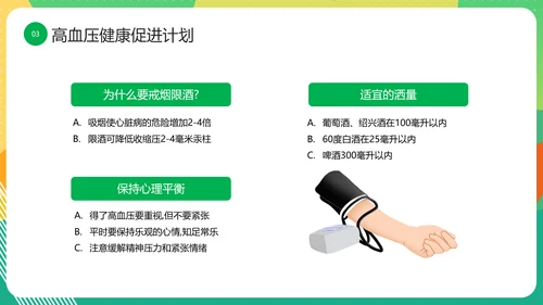 三高人群知识教育课件PPT模板