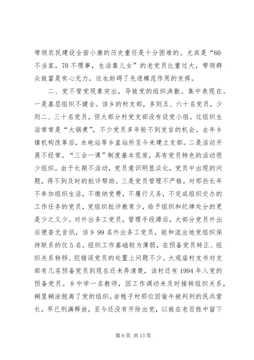 对X乡党员队伍状况的调查与思考 (2).docx