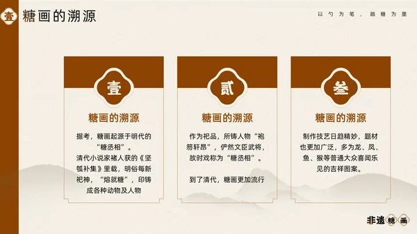 中国非物质文化遗产非遗糖画通用PPT模板