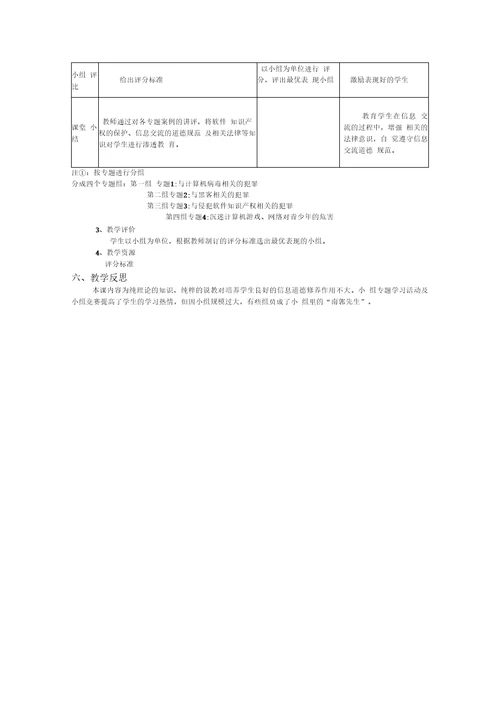 信息技术七年级下北师大版2.6网络礼仪与道德教案