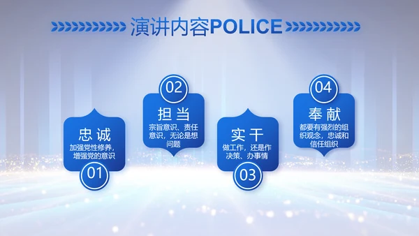 公安局党员大会工作总结动态PPT