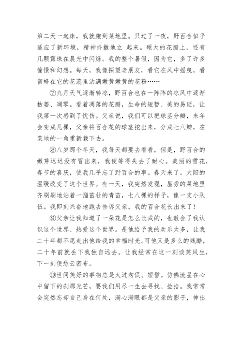 百合花开阅读及答案.docx