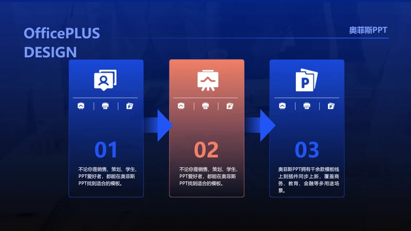 简约风递进关系3项PPT单页