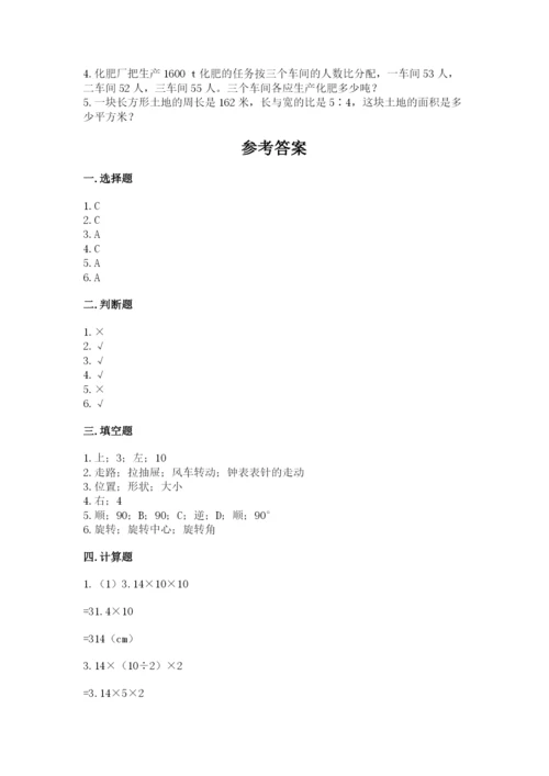 北师大版数学六年级下册期末测试卷及完整答案（历年真题）.docx