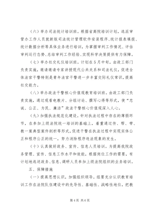 法院年度教育培训工作计划.docx