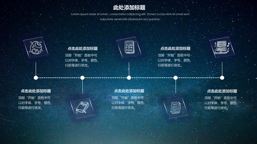 大气唯美星空企业宣传品牌推广通用PPT模板