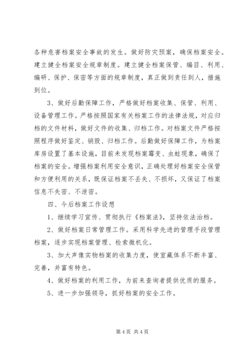 乡镇档案管理情况汇报材料.docx