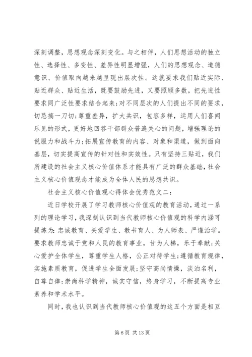 社会主义核心价值观心得体会优秀范文.docx