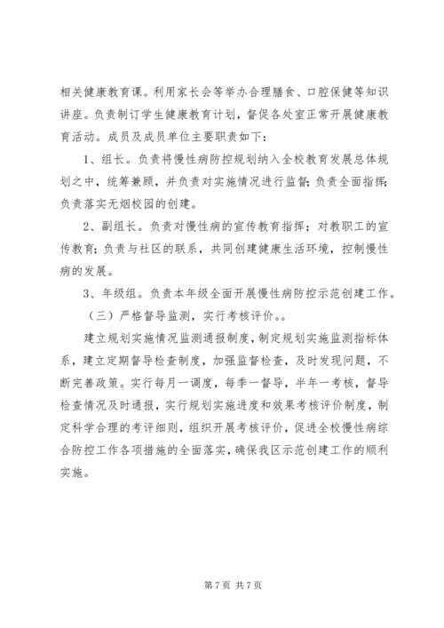 隆兴中心校创建慢性病综合防控示区工作的实施方案 (4).docx