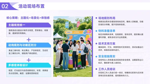 紫色营销活动执行指南PPT模板