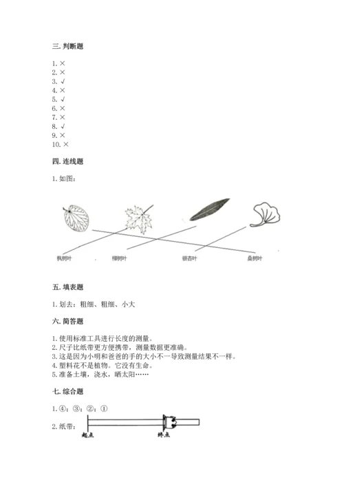 教科版一年级上册科学期末测试卷（精品）word版.docx