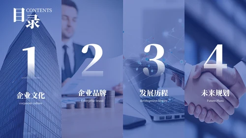 彩色简约风目录页PPT版式合集