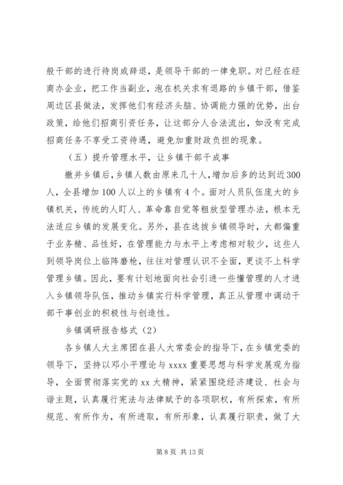 乡镇调研报告格式.docx