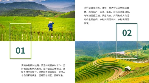 实拍笔刷风格美丽乡村农业介绍新时代农业农村现代化ppt模板
