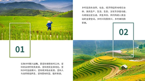 实拍笔刷风格美丽乡村农业介绍新时代农业农村现代化ppt模板