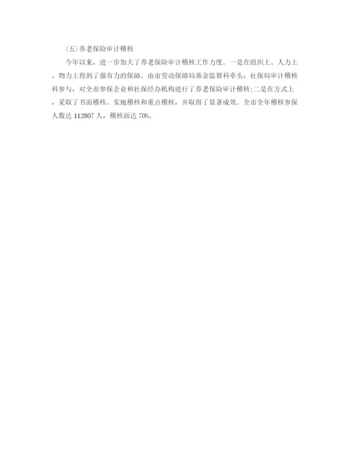 精编之年度养老保险工作总结范文精选.docx