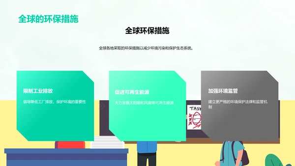 环保课程讲座PPT模板