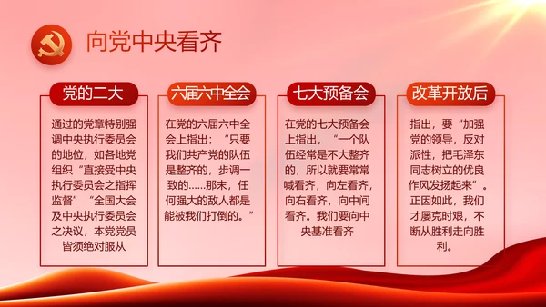 红色大气党建党支部年终工作总结PPT