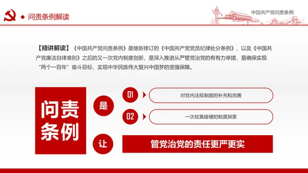 贯彻落实问责条例推进全面从严治党PPT