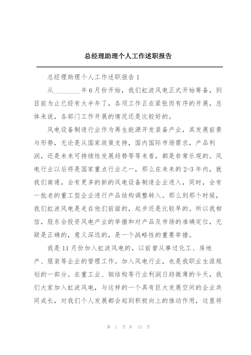 总经理助理个人工作述职报告.docx