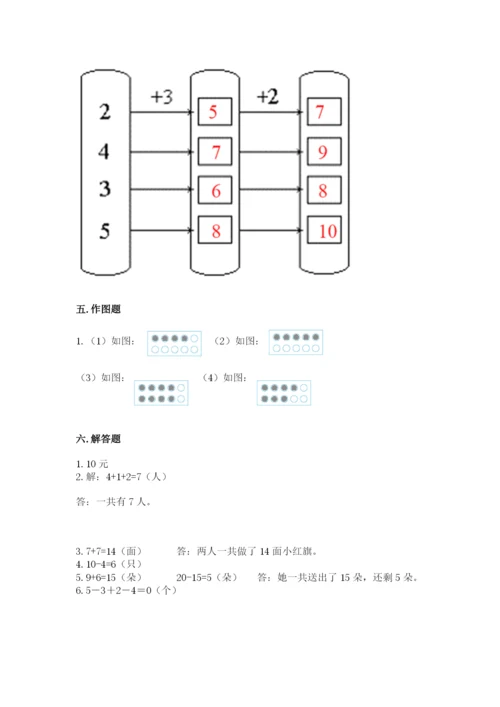 人教版一年级上册数学期末测试卷含答案【综合题】.docx