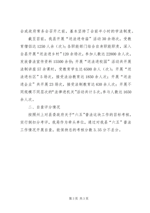 司法局六五普法自查报告.docx