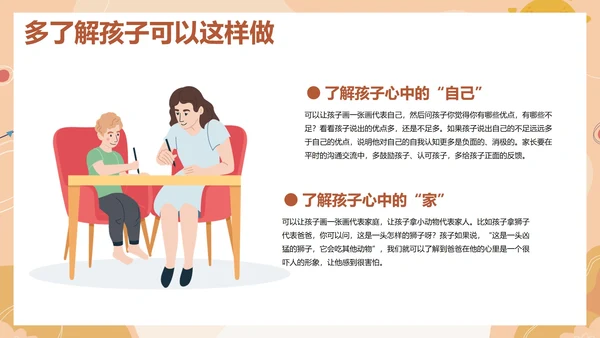卡通儿童插画心理咨询讲座PPT模板